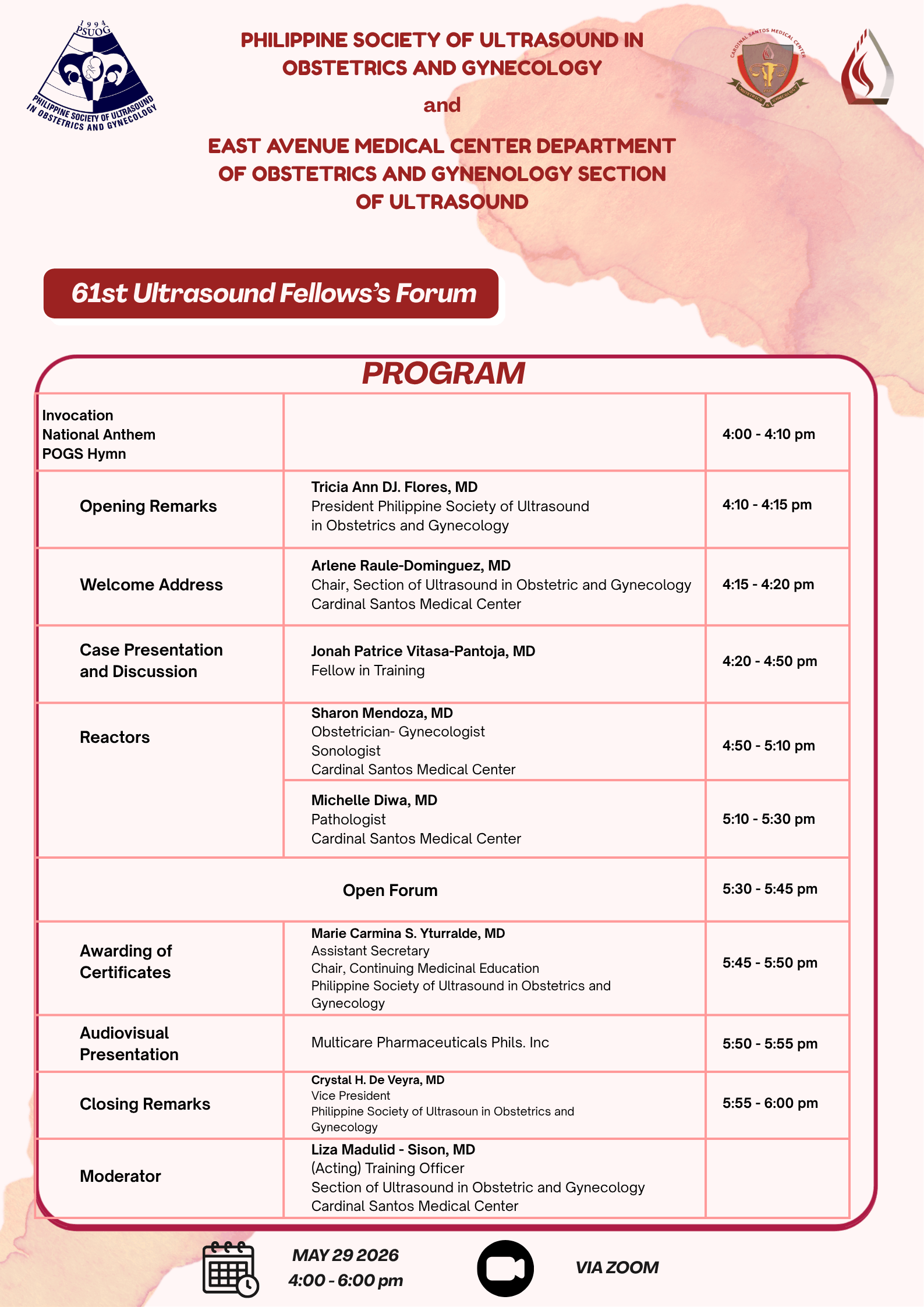 61st Ultrasound Fellow’s Forum Program